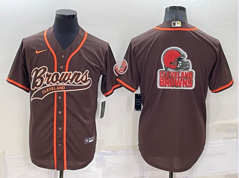 Men Cleveland Browns Blank brown 2022 Nike Co branded NFL Jerseys1